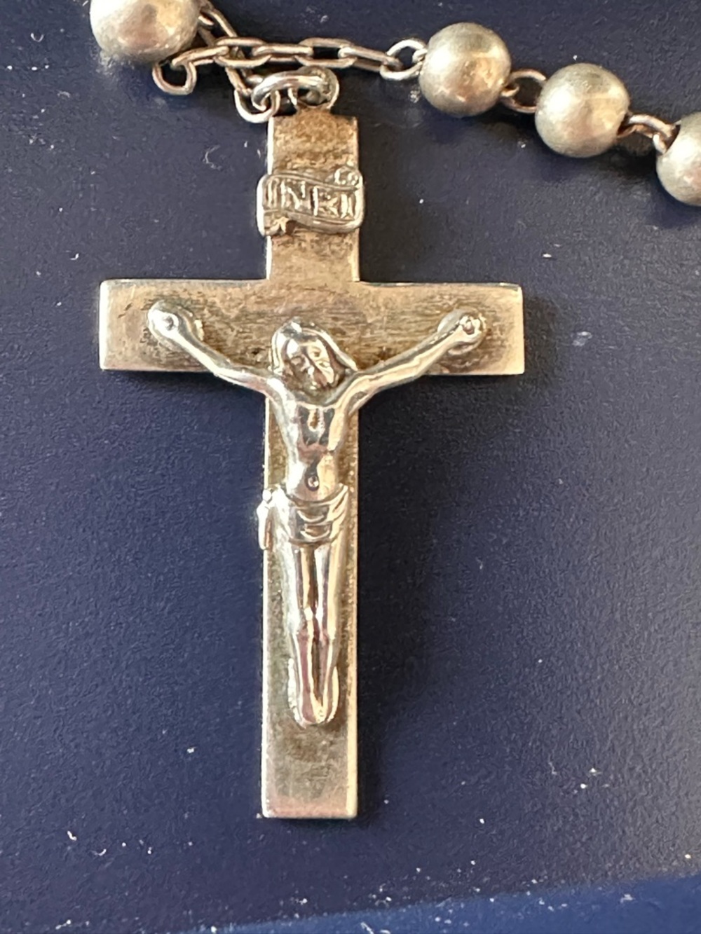 Sterling Silver 1930s Rosary Beads in matching Sterling Silver Floral Box 30gm - Picture 12 of 16